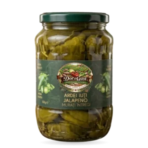ARDEI IUȚI JALAPENO MURAȚI 630g COMANDA MINIMA 6 bucati din gama DOR SI GUST!