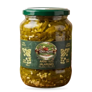 ARDEI IUȚI JALAPENO MURAȚI, FELIAȚI 680g COMANDA MINIMA 6 bucati din gama DOR SI GUST!
